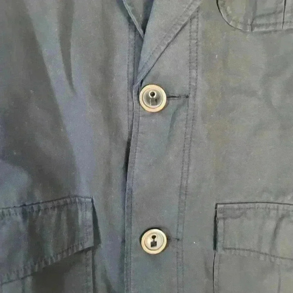 JOE'S JEANS Mens Black 2-Button Military Jacket Size Lg 100% Cotton - Picture 5 of 10